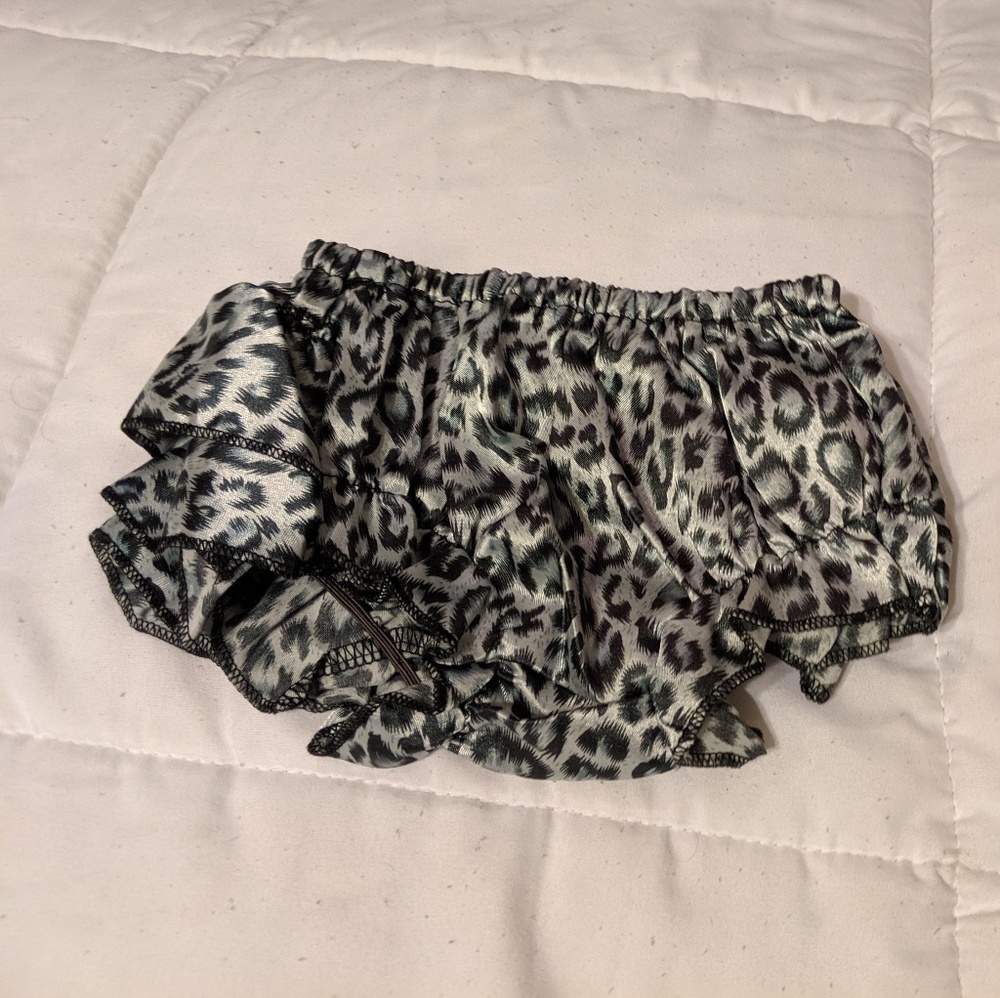 Cheetah Print Satin Ruffle Bloomers - Picture 4 of 5